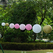 8 pcs Assorted Size 6 in 8 in 10 in 14 in Large Hanging Paper Lanterns