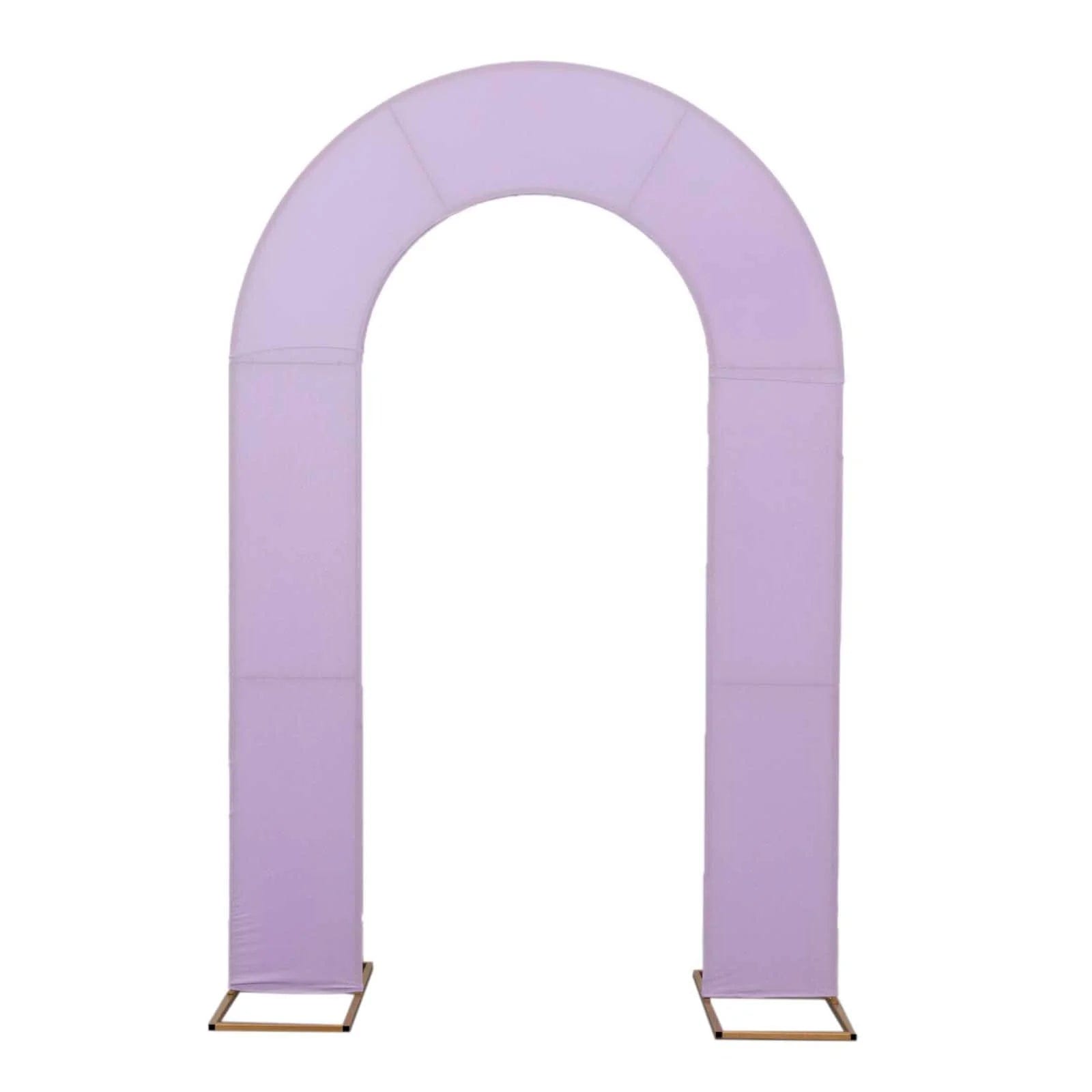 8ft Fitted Spandex Open Arch Double Sided Backdrop Stand Cover IRON_STND18_SPX_L_LAV