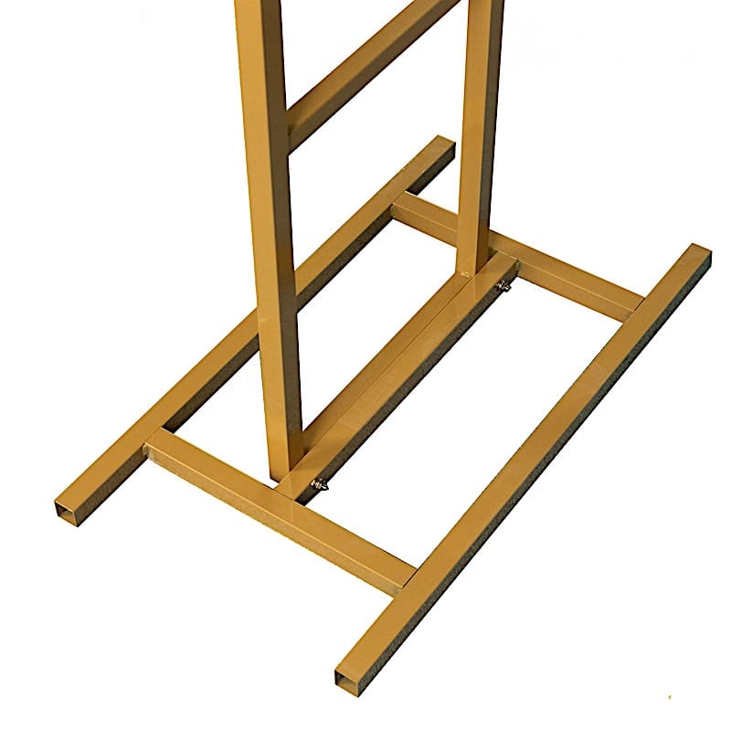 8ft x 10ft Heavy-Duty 4-Post Ladder-Style Rectangular Metal Event Arch - Gold BKDP_STND_LADER_8X10_GOLD