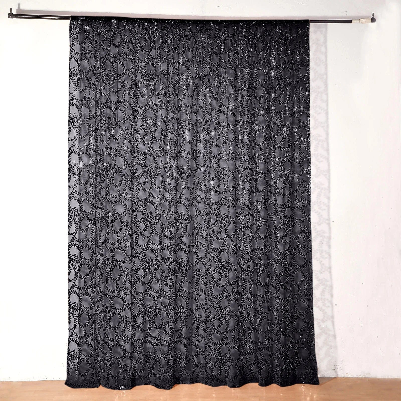 8ft x 8ft Embroider Sequin Backdrop Curtain