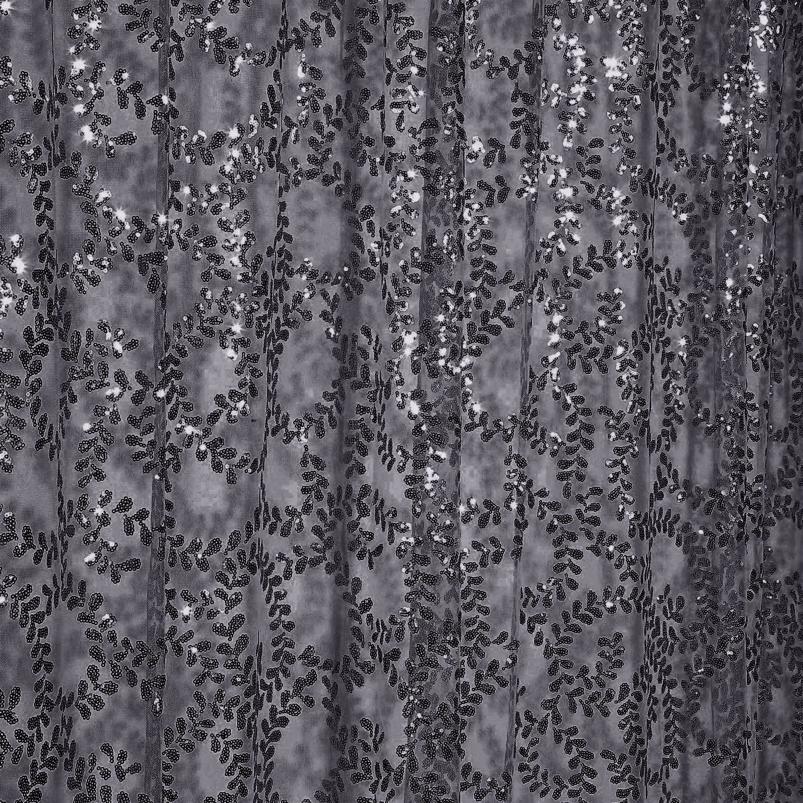 8ft x 8ft Embroider Sequin Backdrop Curtain