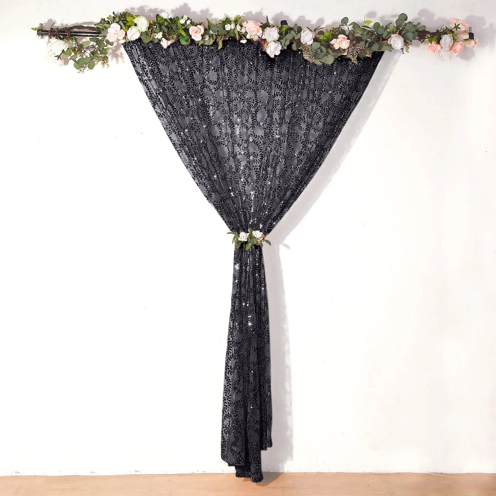 8ft x 8ft Embroider Sequin Backdrop Curtain