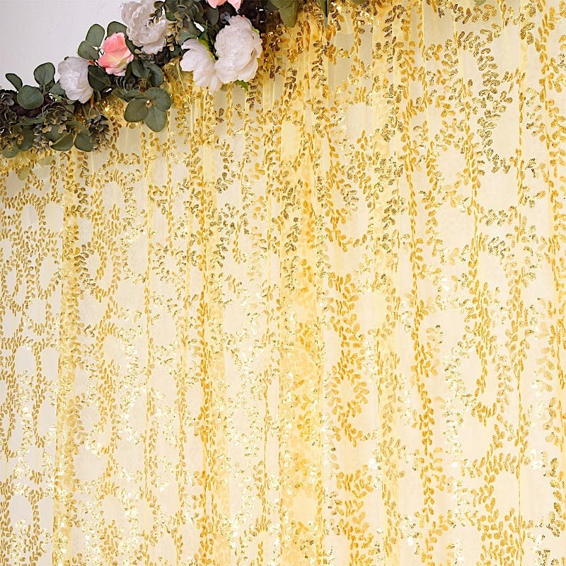 8ft x 8ft Embroider Sequin Backdrop Curtain