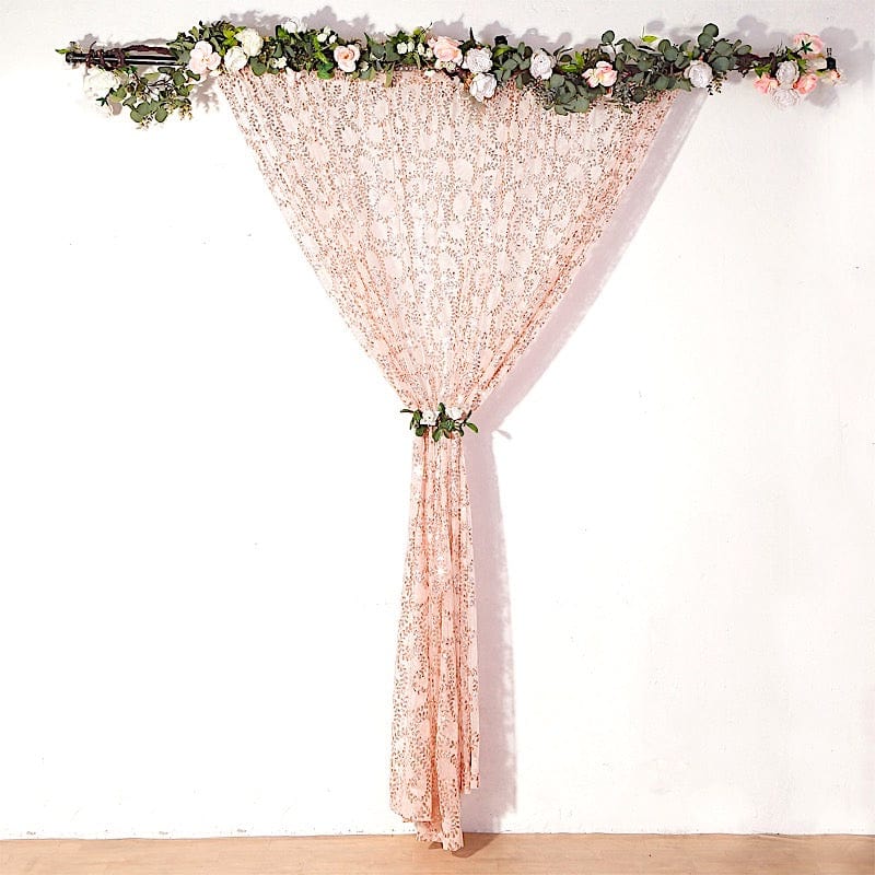 8ft x 8ft Embroider Sequin Backdrop Curtain