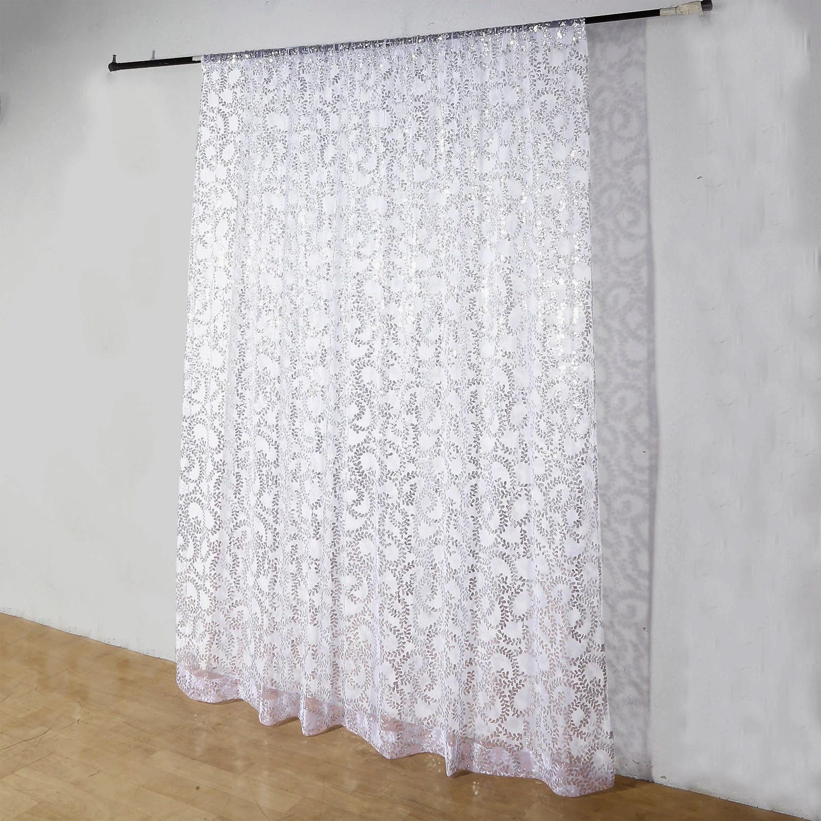 8ft x 8ft Embroider Sequin Backdrop Curtain