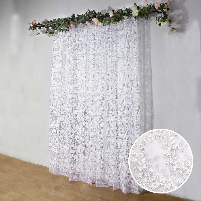 8ft x 8ft Embroider Sequin Backdrop Curtain