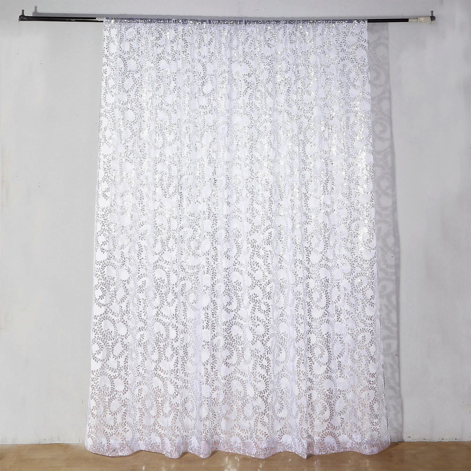 8ft x 8ft Embroider Sequin Backdrop Curtain