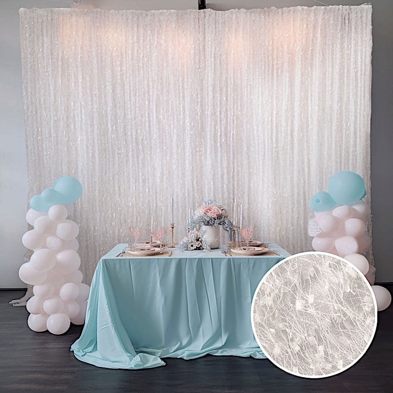 8ft x 8ft Fringe Shag Polyester Photo Backdrop Curtain