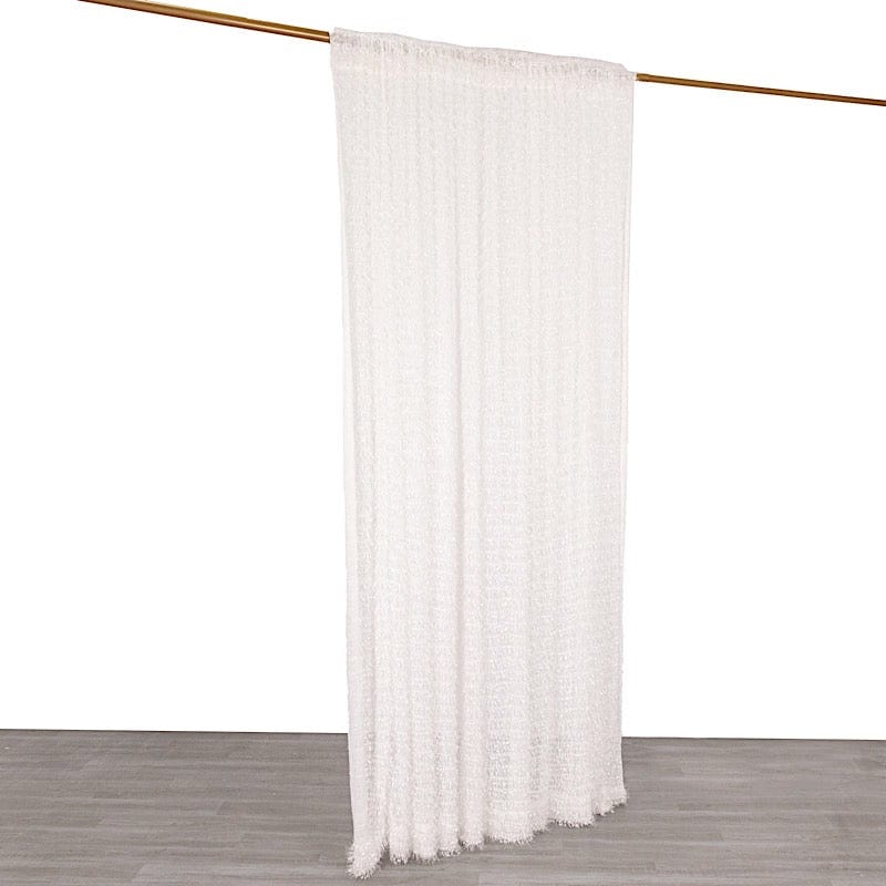 8ft x 8ft Fringe Shag Polyester Photo Backdrop Curtain