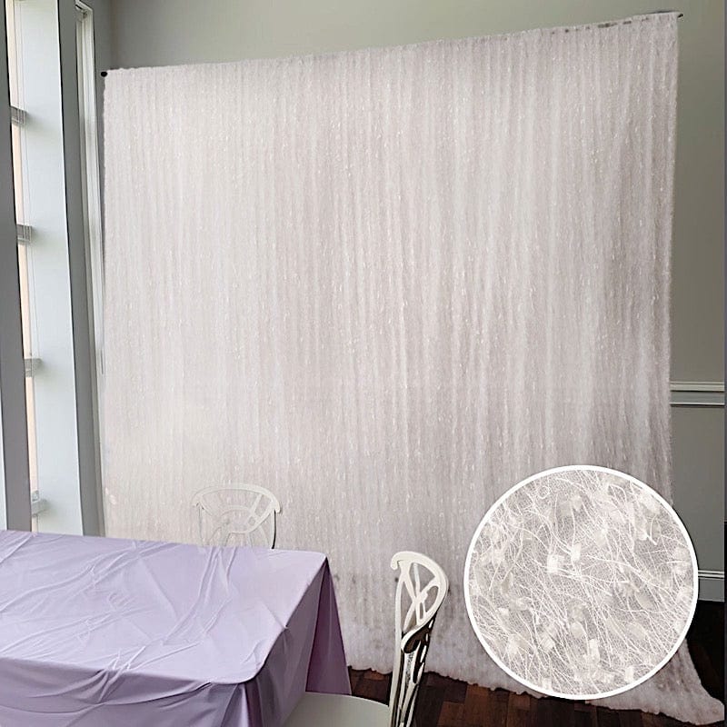 8ft x 8ft Fringe Shag Polyester Photo Backdrop Curtain