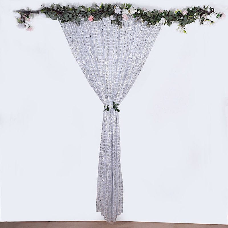 8ft x 8ft Geometric Sequin Photo Backdrop Curtain Drape Panel