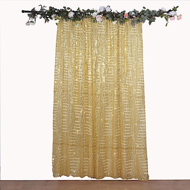 8ft x 8ft Geometric Sequin Photo Backdrop Curtain Drape Panel