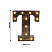9" Lighted Plastic Marquee Antique Black Light Up Letter