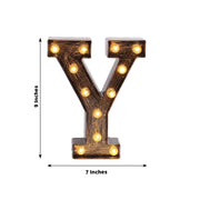 9" Lighted Plastic Marquee Antique Black Light Up Letter