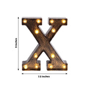 9" Lighted Plastic Marquee Antique Black Light Up Letter