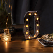 9" Lighted Plastic Marquee Antique Black Light Up Letter