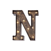 9" Lighted Plastic Marquee Antique Black Light Up Letter