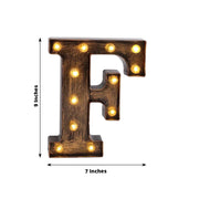 9" Lighted Plastic Marquee Antique Black Light Up Letter