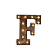 9" Lighted Plastic Marquee Antique Black Light Up Letter