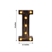 9" Lighted Plastic Marquee Antique Black Light Up Letter