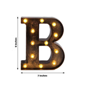 9" Lighted Plastic Marquee Antique Black Light Up Letter