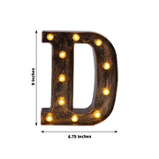 9" Lighted Plastic Marquee Antique Black Light Up Letter