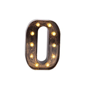 9" Lighted Plastic Marquee Antique Black Light Up Letter WOD_METLTR09_9_O