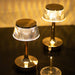 9" Mushroom LED Crystal Table Lamp Centerpiece with Touch Control - Clear and Gold LED_ACRY_LAMP08_GOLD