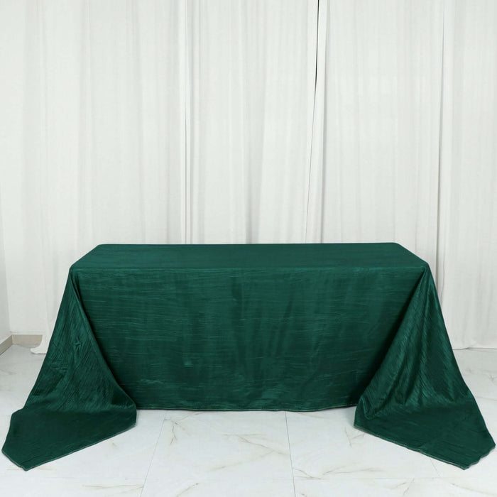 90" x 156" Accordion Metallic Crinkled Taffeta Rectangular Tablecloth