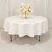 90" Cotton Blend Round Tablecloth for Daily and Formal Use