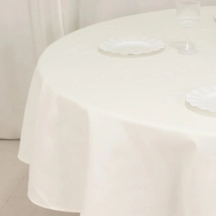 90" Cotton Blend Round Tablecloth for Daily and Formal Use
