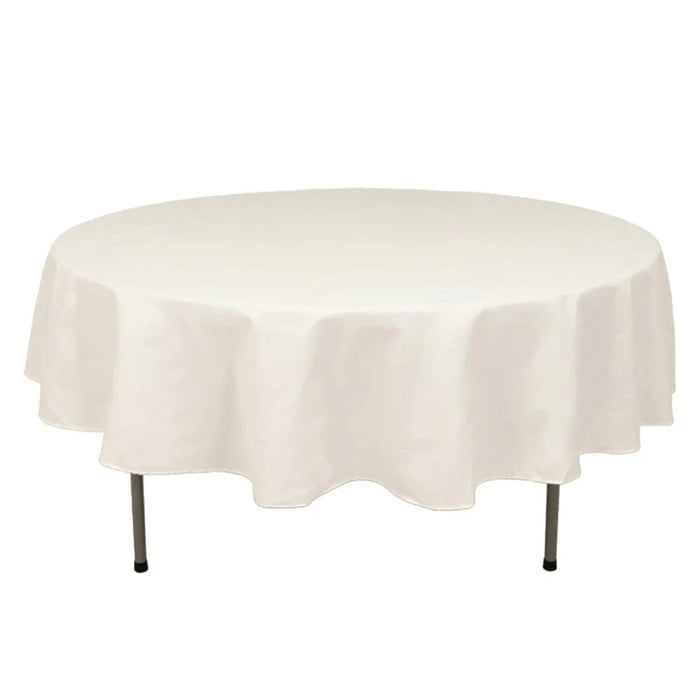 90" Cotton Blend Round Tablecloth for Daily and Formal Use
