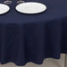 90" Cotton Blend Round Tablecloth for Daily and Formal Use