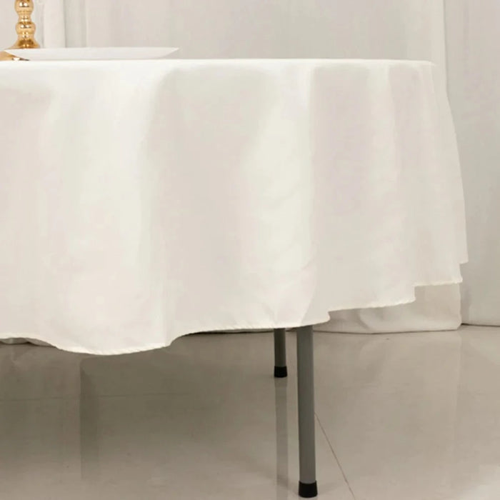 90" Cotton Blend Round Tablecloth for Daily and Formal Use