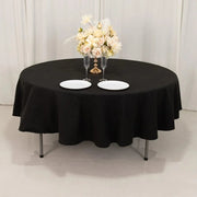 90" Cotton Blend Round Tablecloth for Daily and Formal Use