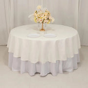90" Cotton Blend Round Tablecloth for Daily and Formal Use