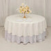 90" Cotton Blend Round Tablecloth for Daily and Formal Use