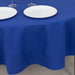 90" Cotton Blend Round Tablecloth for Daily and Formal Use