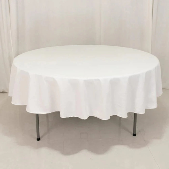 90" Cotton Blend Round Tablecloth for Daily and Formal Use