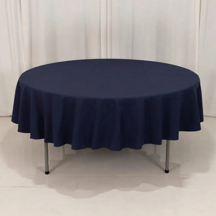 90" Cotton Blend Round Tablecloth for Daily and Formal Use