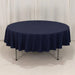 90" Cotton Blend Round Tablecloth for Daily and Formal Use