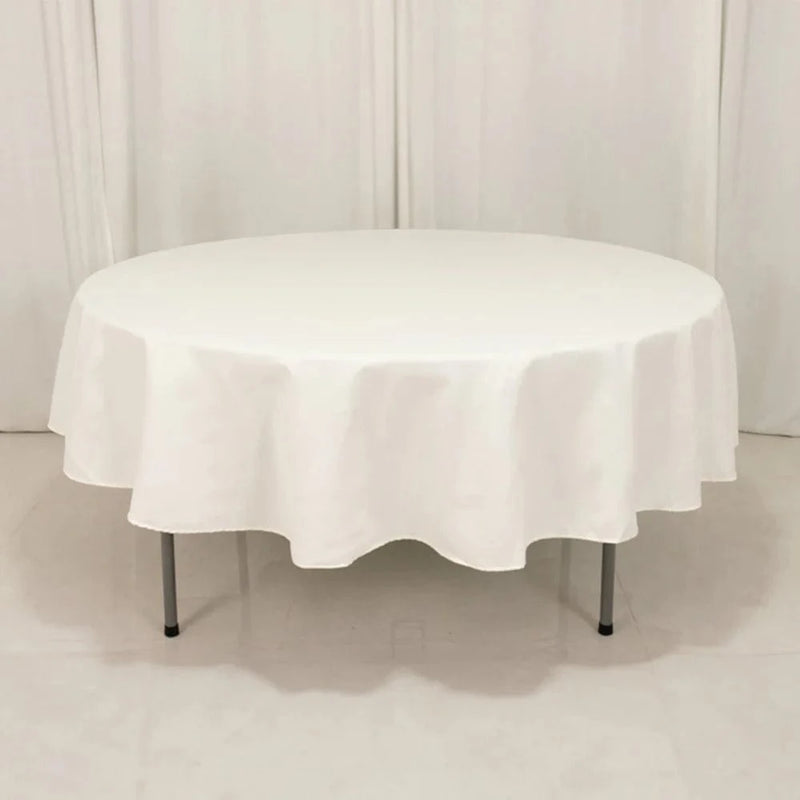 90" Cotton Blend Round Tablecloth for Daily and Formal Use