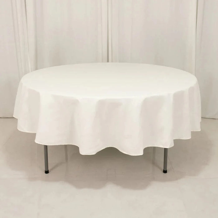 90" Cotton Blend Round Tablecloth for Daily and Formal Use