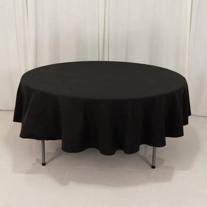 90" Cotton Blend Round Tablecloth for Daily and Formal Use