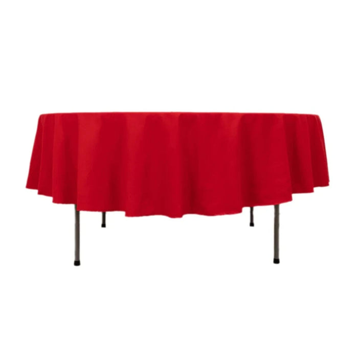 90" Cotton Blend Round Tablecloth for Daily and Formal Use