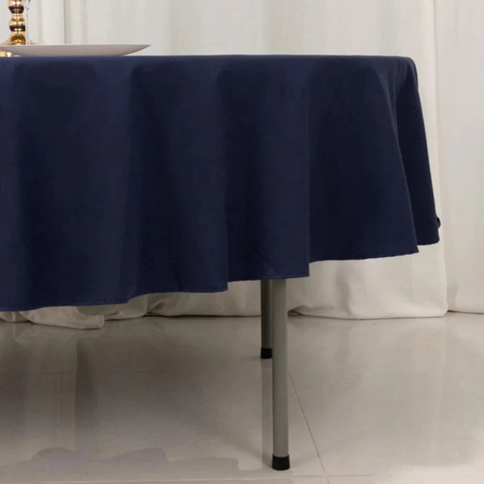 90" Cotton Blend Round Tablecloth for Daily and Formal Use