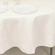 90" Cotton Blend Round Tablecloth for Daily and Formal Use