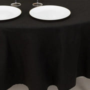 90" Cotton Blend Round Tablecloth for Daily and Formal Use