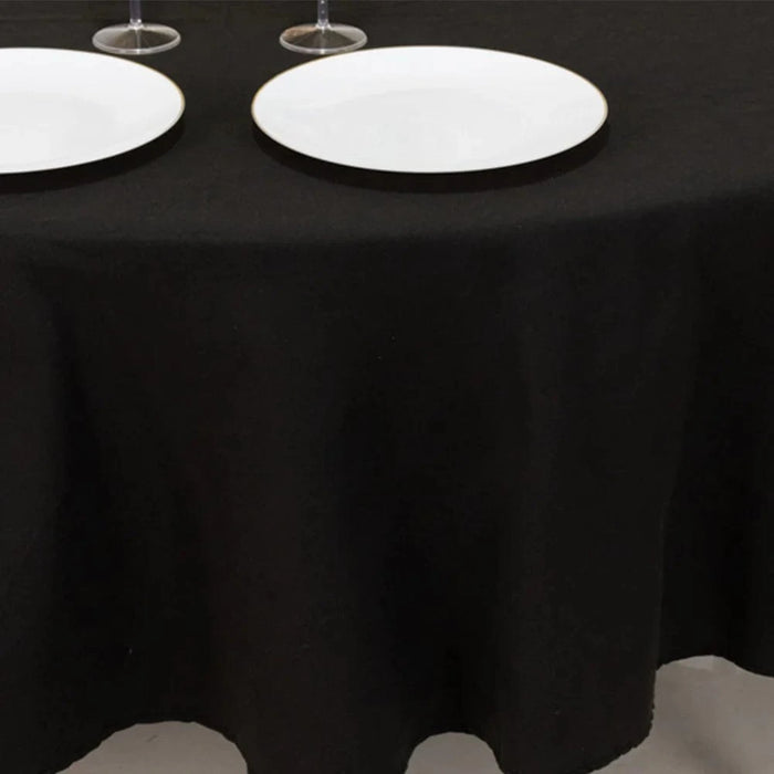 90" Cotton Blend Round Tablecloth for Daily and Formal Use