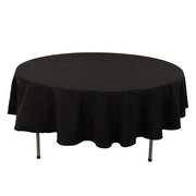 90" Cotton Blend Round Tablecloth for Daily and Formal Use TAB_COT01_90_BLK